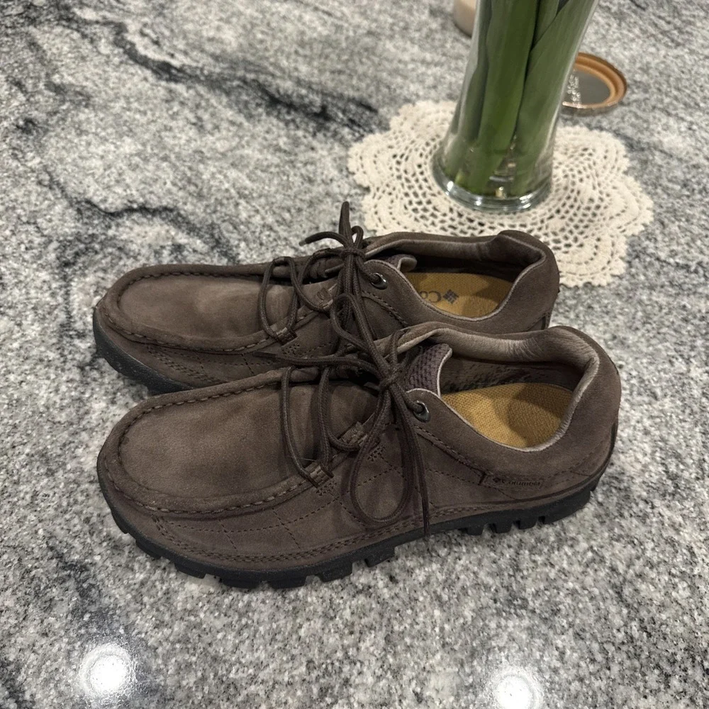 rare COLUMBIA GLOBETREKKER Nubuck Chukka Moc Trail Oxford Boat 43 men 8 #20